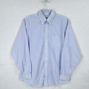 Brooks Brothers Shirt Mens 16.5 36 Traditional Fit‎ Gingham Check Button Down